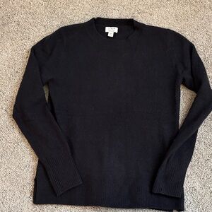 J. Crew Women's Classic Black Crewneck Sweater